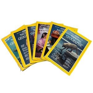 Vintage 1980s National Geographic Magazines Lot of 6 Global Collage Pictures